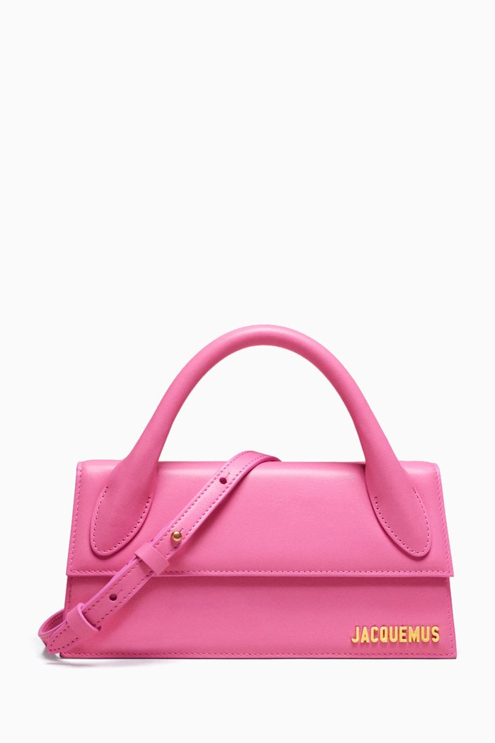 

Le Chiquito Long Tote Bag in Smooth Leather, Pink