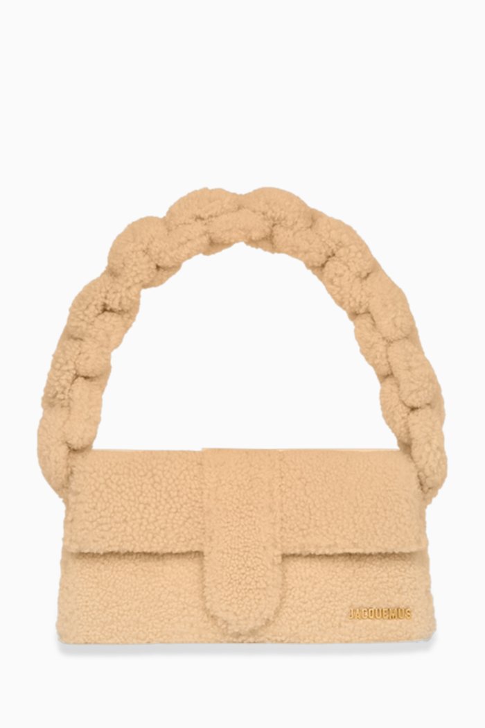 

Le Bambidou Shoulder Bag in Shearling, Neutral
