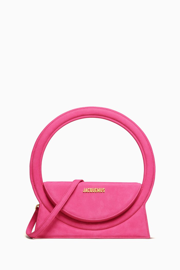 

Le Sac Rond Shoulder Bag in Nubuck, Pink
