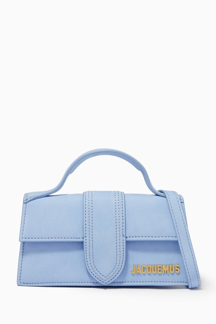 

Le Bambino Mini Tote Bag in Suede, Blue