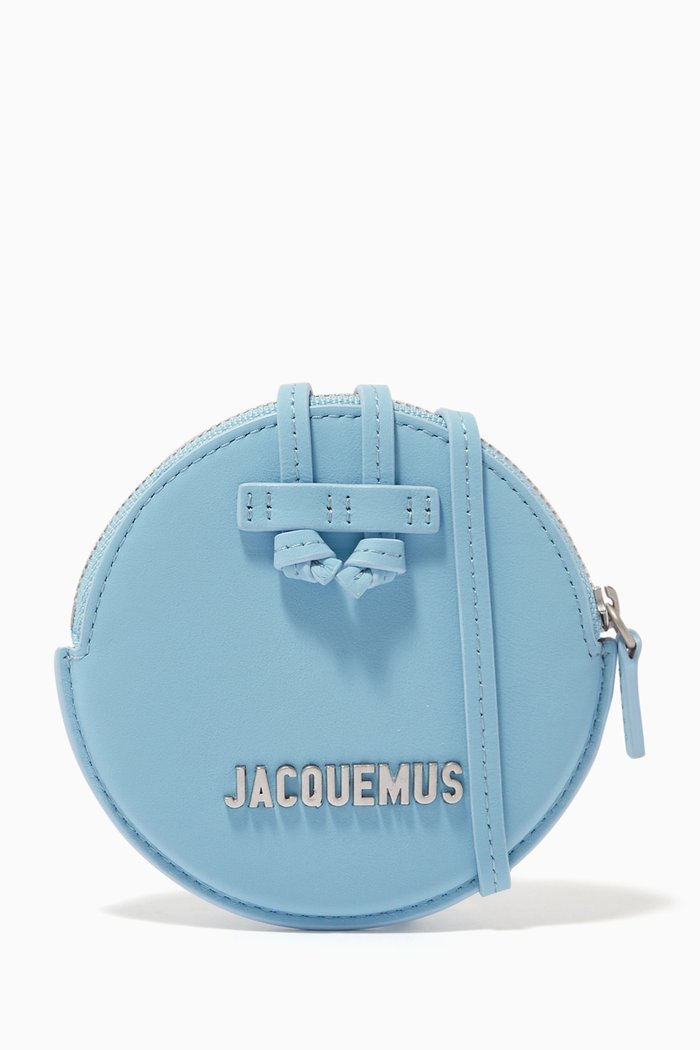 

Le Pitchou Circle Neck-pouch in Leather, Blue