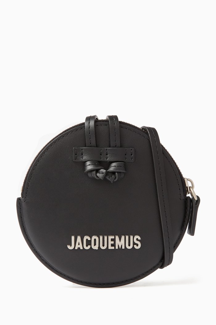 

Le Pitchou Circle Neck-pouch in Leather, Black