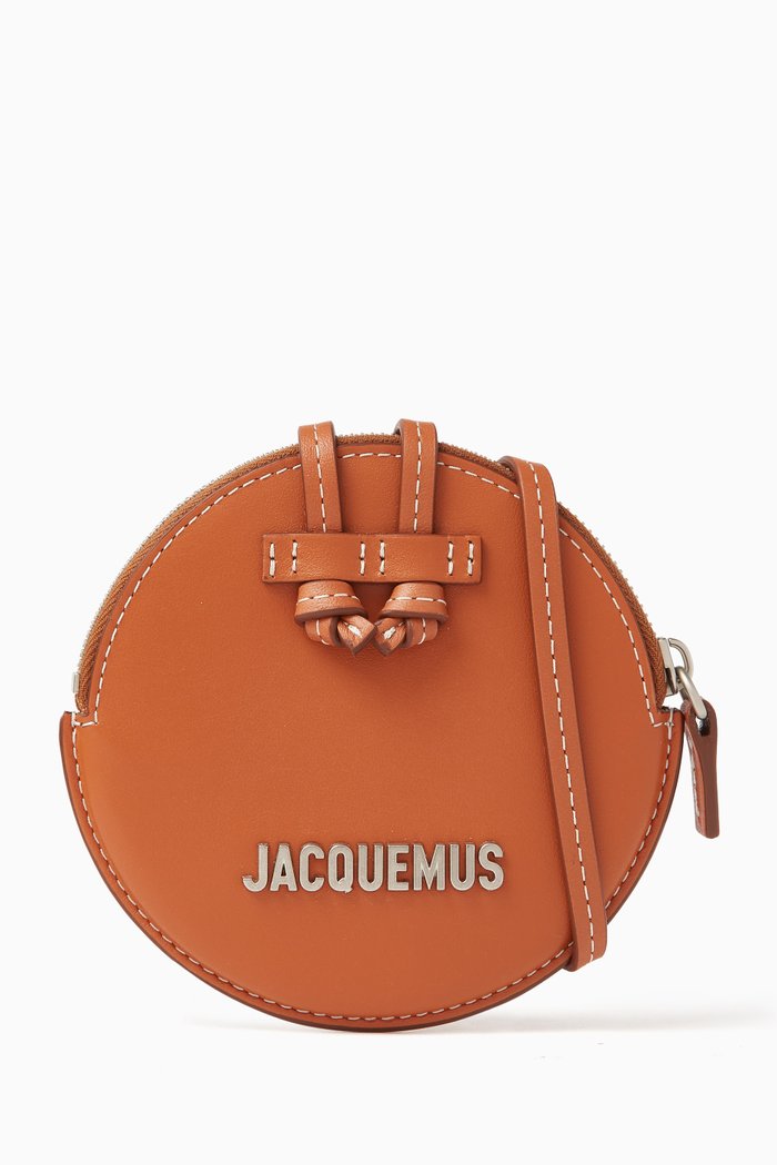 

Le Pitchou Circle Neck-pouch in Leather, Brown