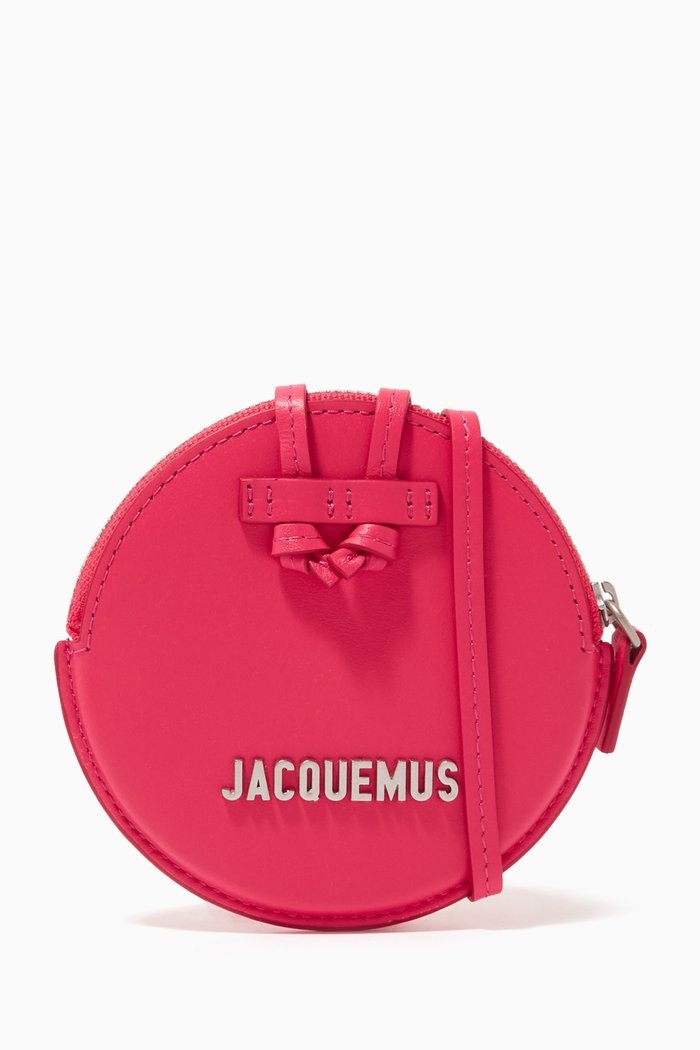

Le Pitchou Circle Neck-pouch in Leather, Pink