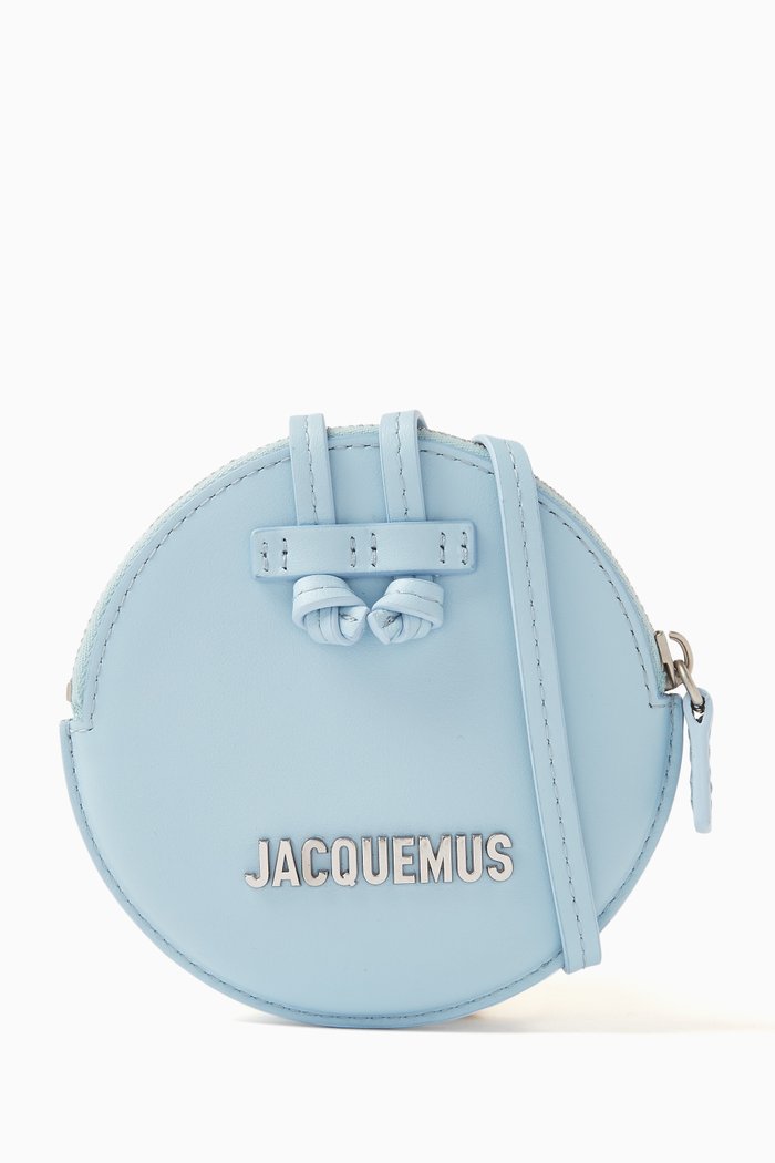 

Le Pitchou Circle Neck-pouch in Leather, Blue