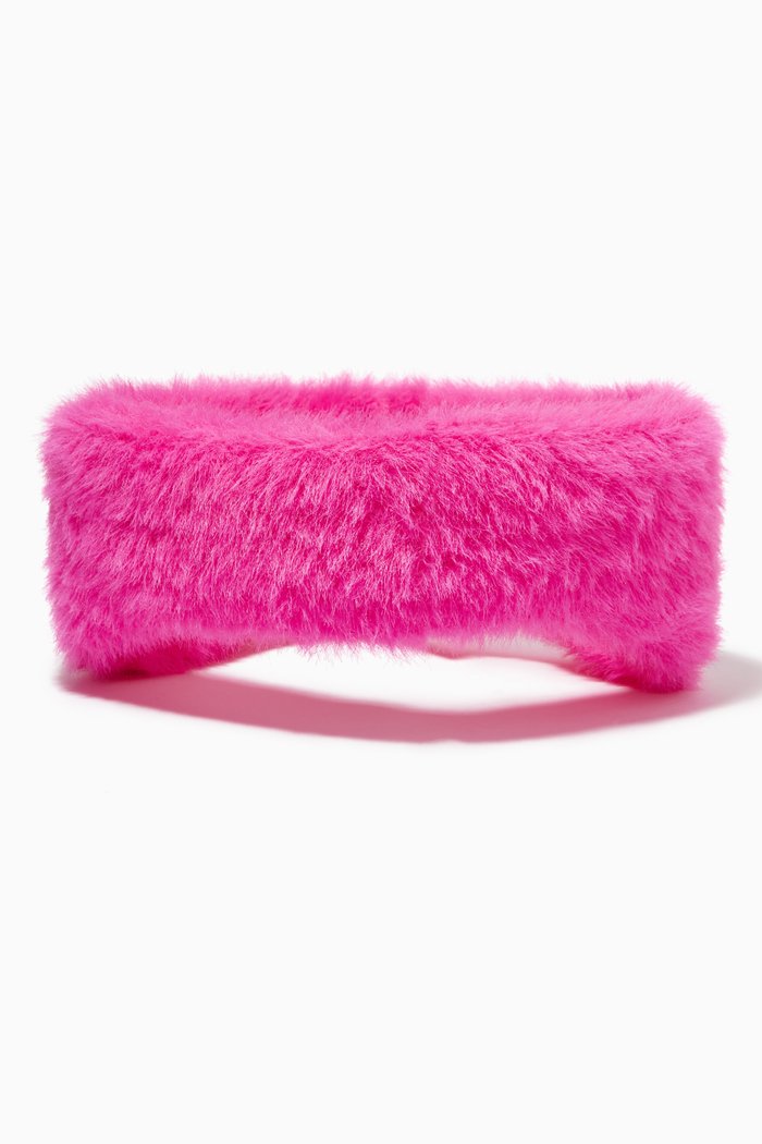 

Le Bandeau Neve Headband in Fluffy-knit, Pink