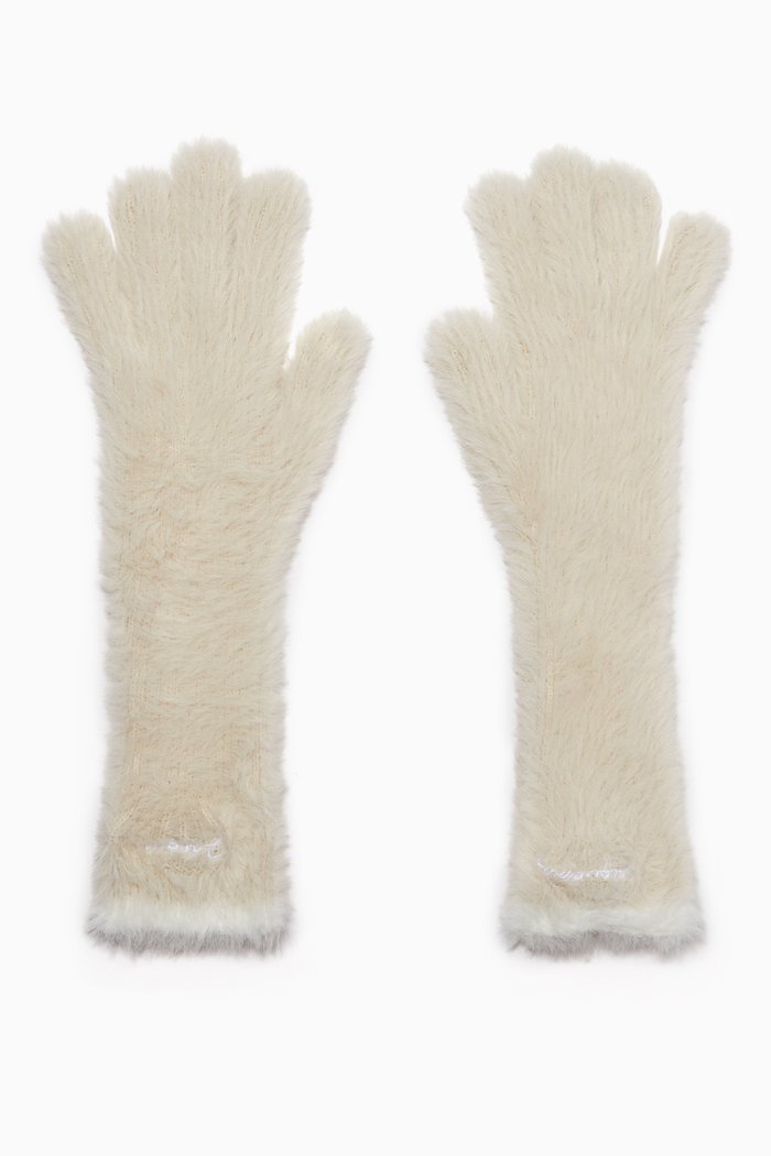 

Les Gants Neve Gloves in Fluffy-knit, Neutral