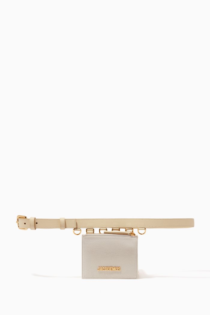 

La Ceinture Anellu Pouch Belt in Leather, Neutral