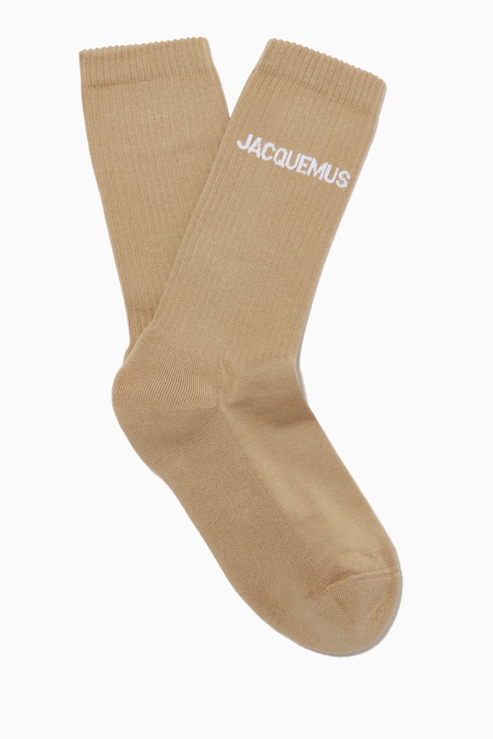 

Les Chaussettes Socks in Ribbed Organic-cotton, Neutral