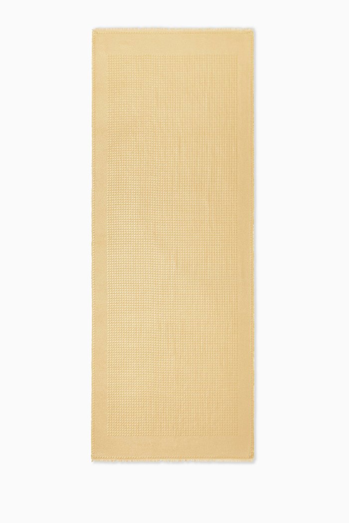 

Maxi Stud Lurex Jacquard Shawl in Silk & Cashmere, Gold