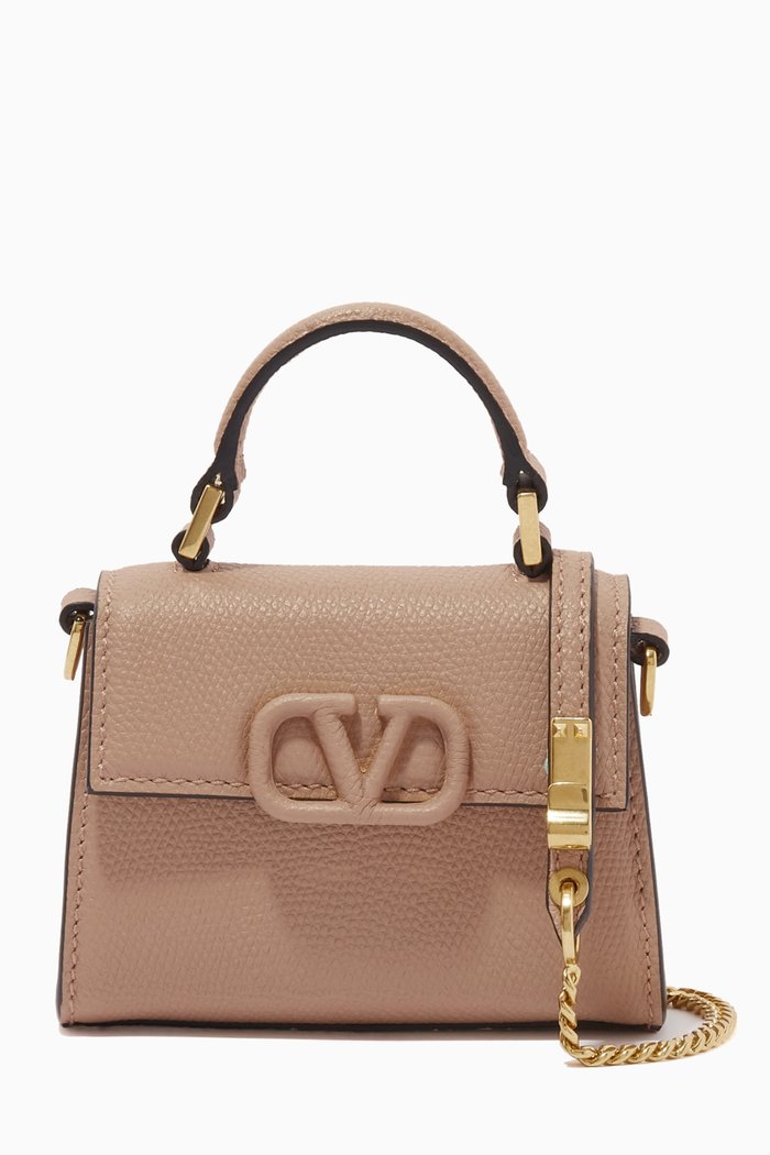 

Valentino Garavani VSLING Micro Bag in Grainy Leather, Pink