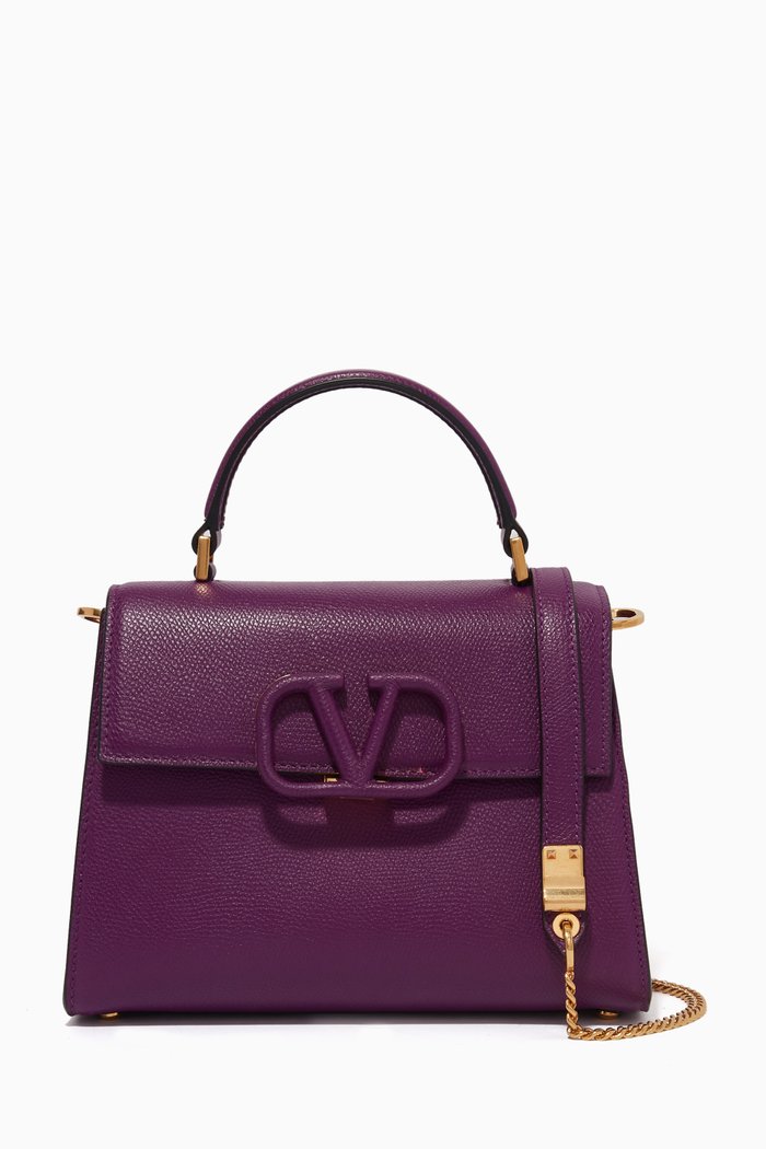 

Valentino Garavani VSLING Small Bag in Calfskin, Purple