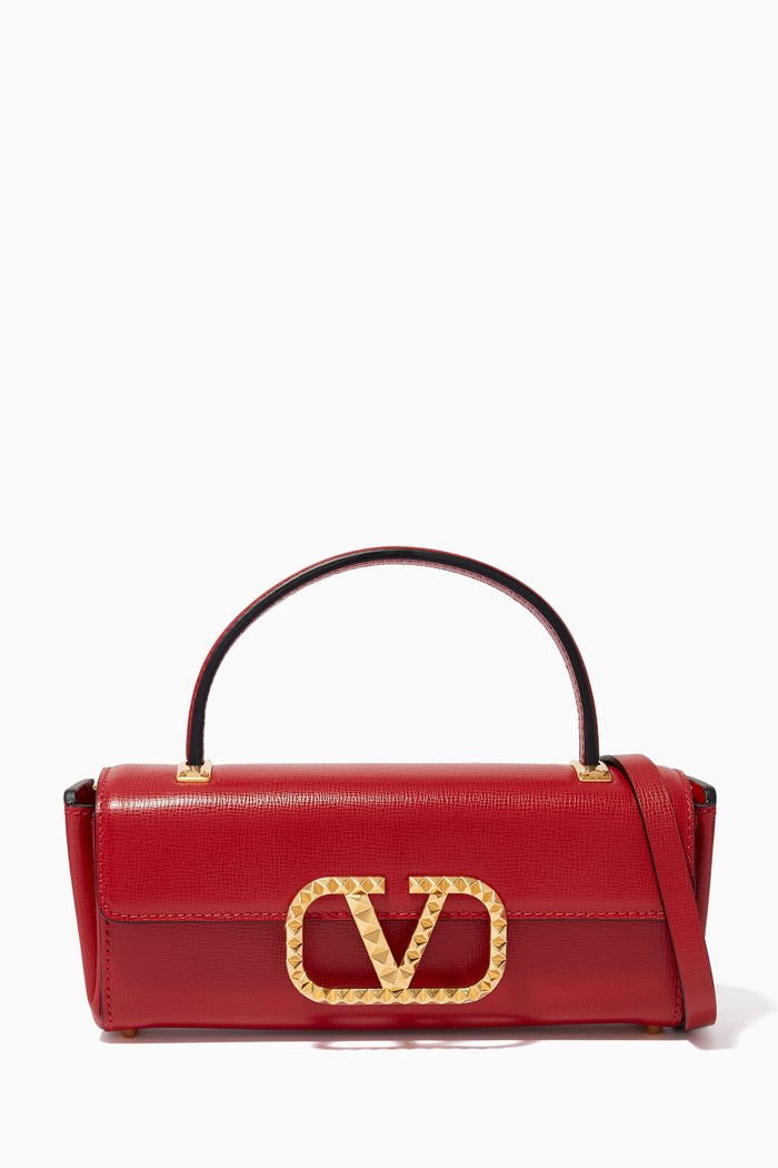 

Valentino Garavani Small Rockstud Alcove Crossbody Bag in Leather, Red