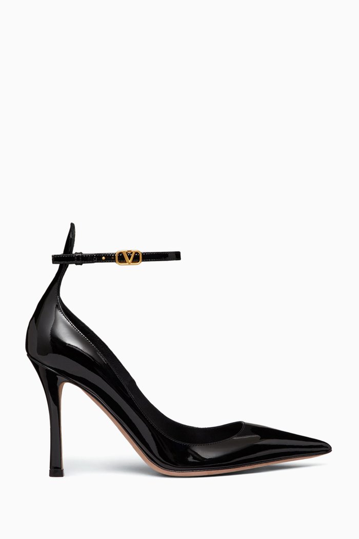 

Valentino Garavani Tan-Go Pumps in Patent Leather, Black