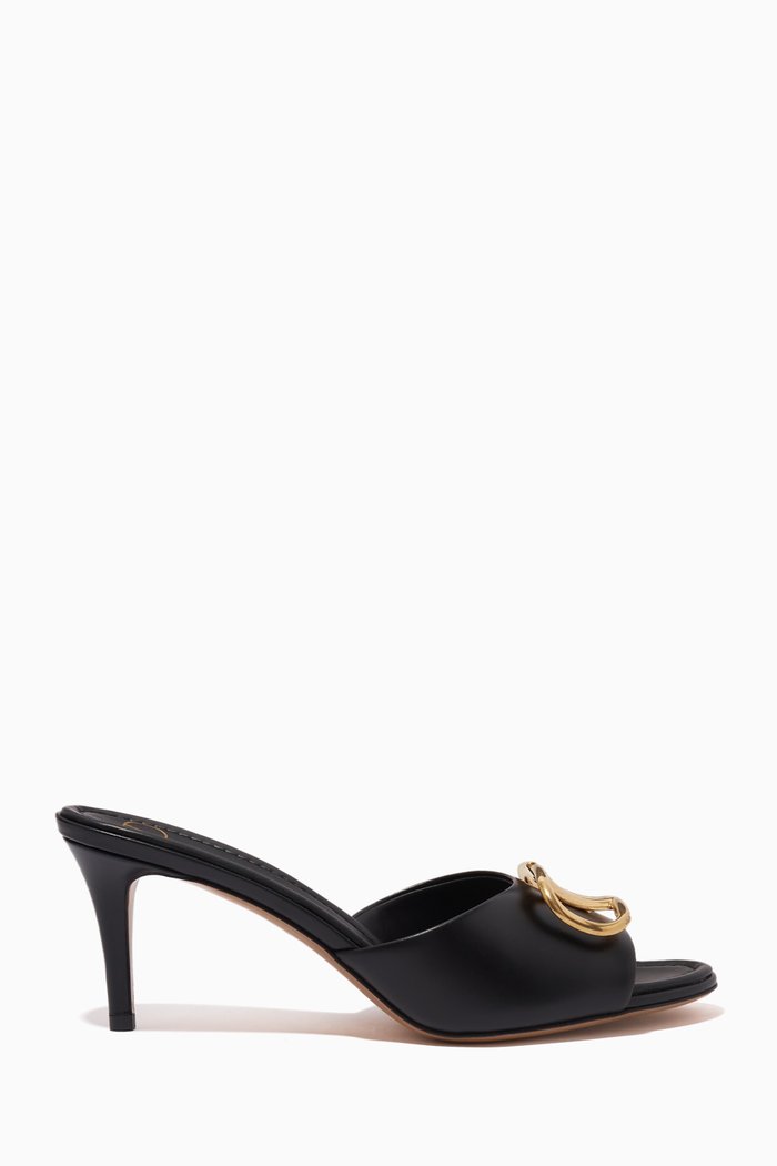 

Valentino Garavani VLOGO Signature Mules in Leather, Black