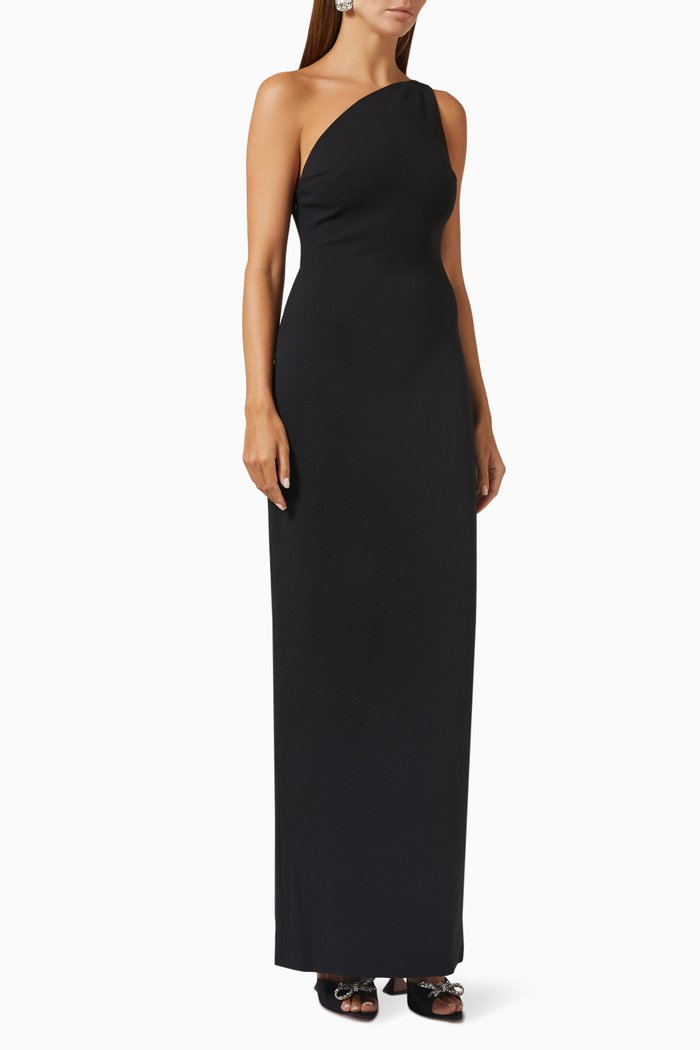 

Nadina Maxi Dress in Crepe, Black