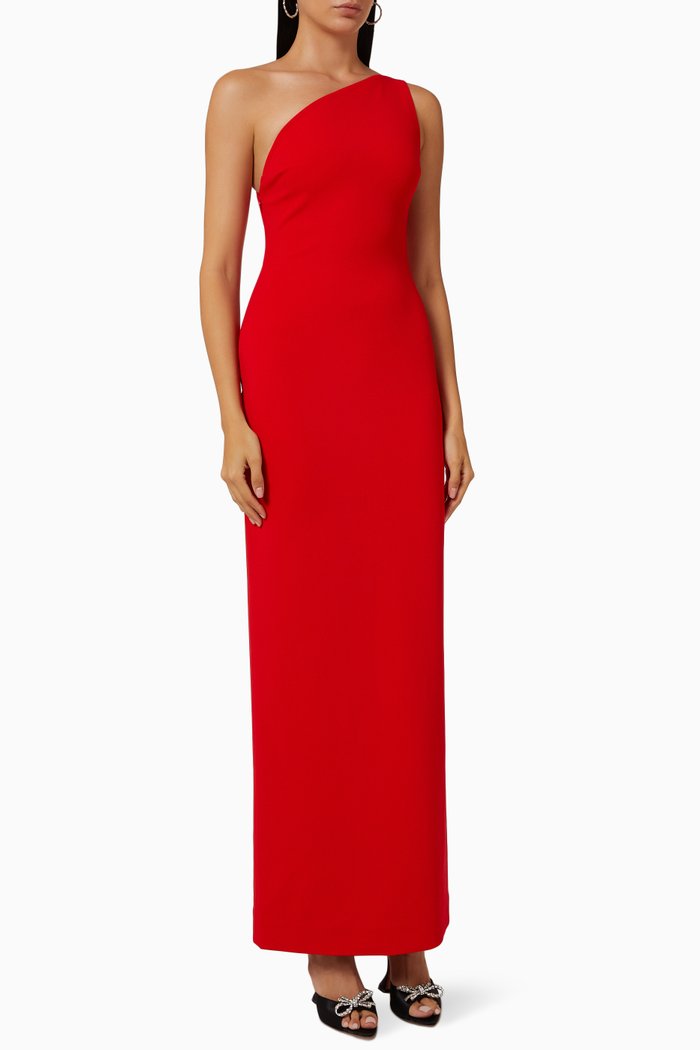 

Nadina Maxi Dress in Crepe, Red