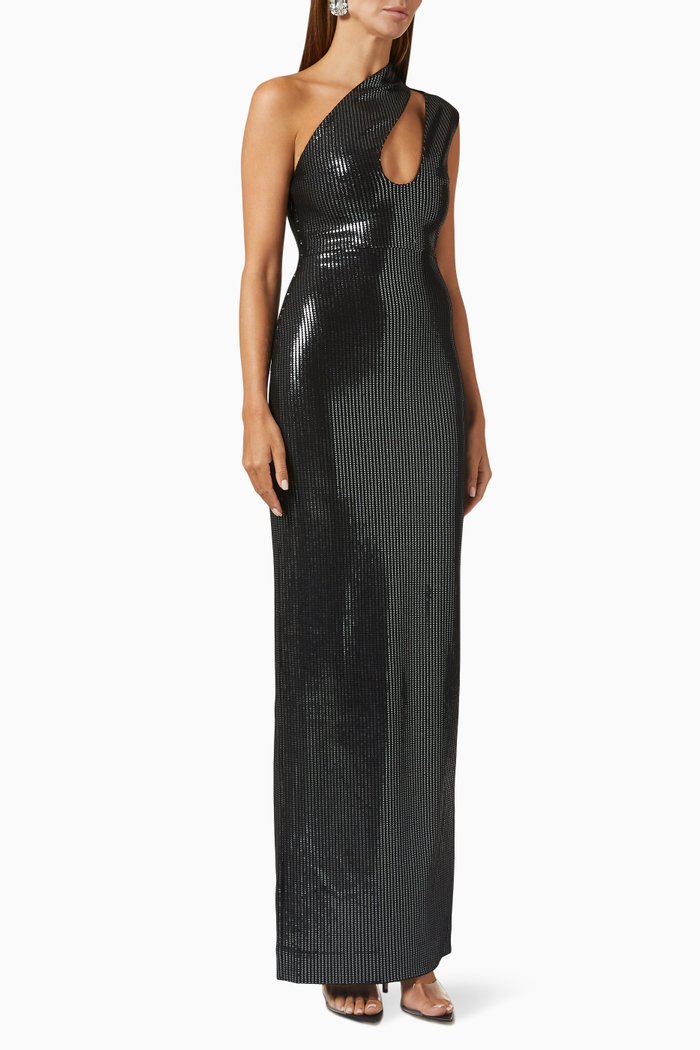 

The Elissa Embellished Maxi Dress, Black