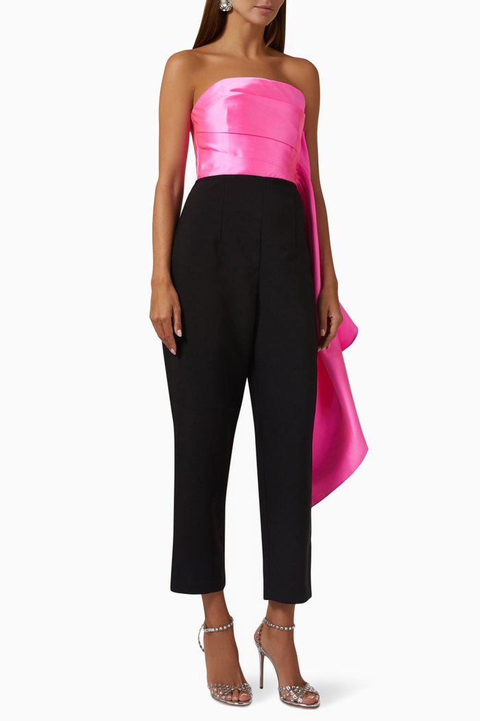 

Arlo Jumpsuit in Satin Twill & Crepe, Pink
