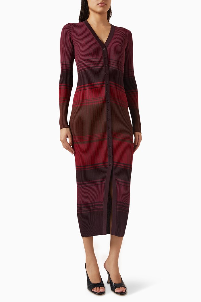 

Shoko Sweater in Viscose Rib-knit, Burgundy