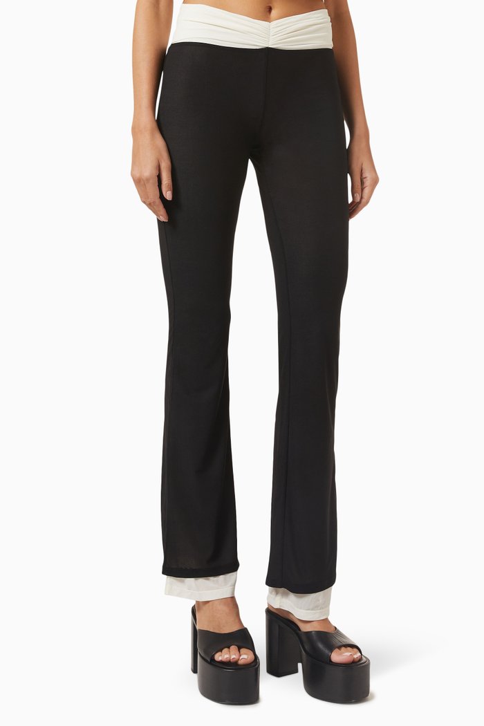 

Galaxy Low-waist Pants in Nylon, Black