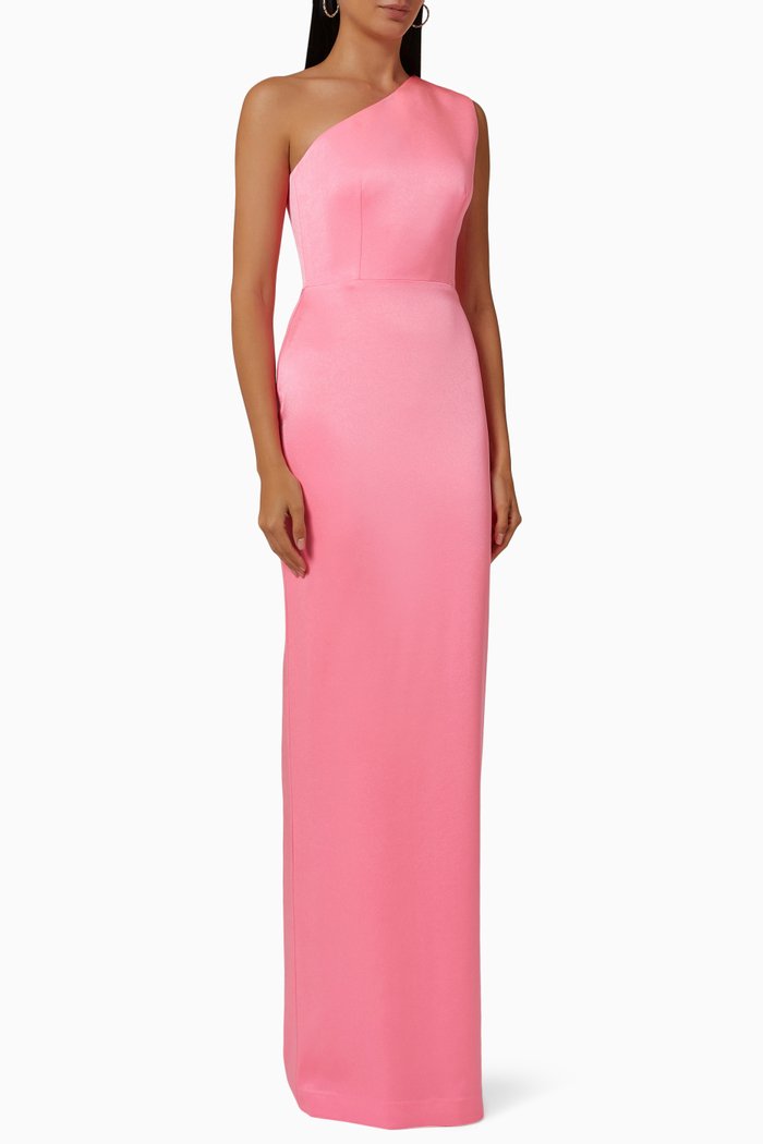

Lawson One-shoulder in Satin, Red