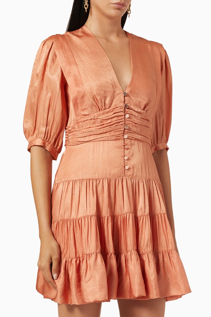 

Ruched Mini Dress, Pink