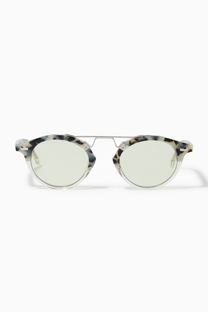 

Cosmopolis Sunglasses in Metal & Acetate, Green