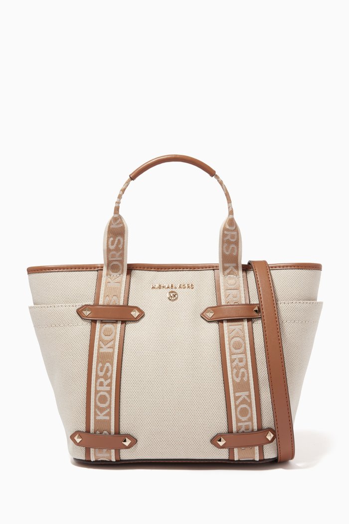 

Small Maeve Tote Bag in Canvas, Brown
