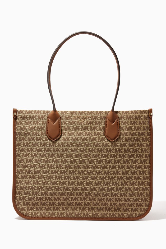 

Large Heidi Tote Bag in Logo Jacquard, Neutral