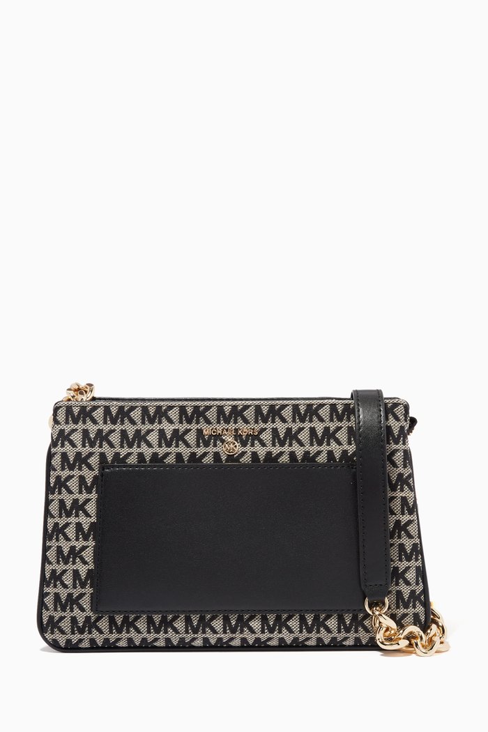 

Jet Set Crossbody Bag in Logo Jacquard, Neutral