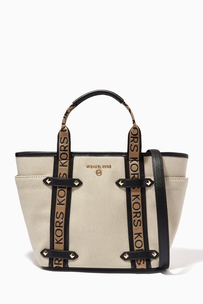 Small Maeve Tote Bag in Canvas, Black