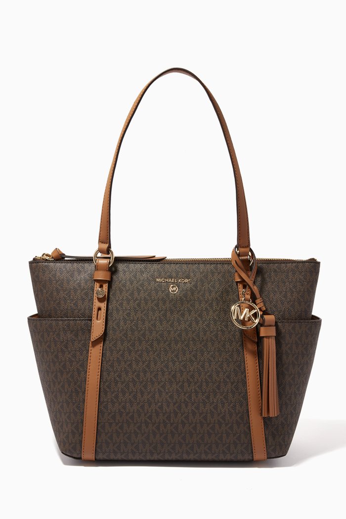 

Medium Sullivan Tote Bag in Logo Canvas, Brown