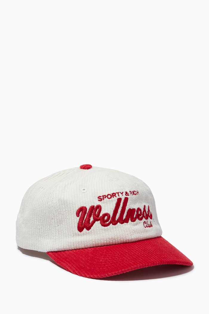 

Wellness Club Hat in Corduroy, White