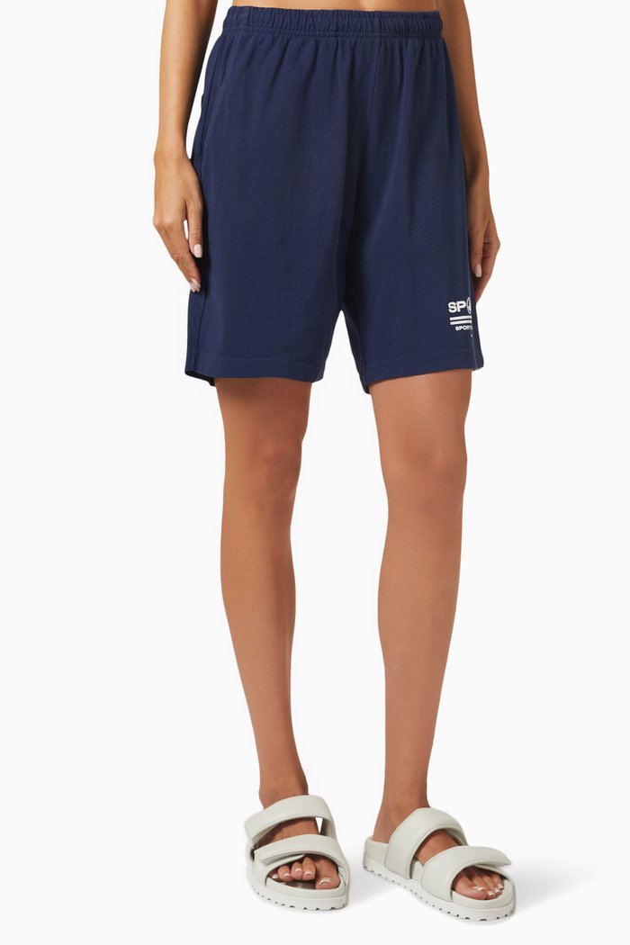 

Sports Gym Shorts in Cotton, Blue