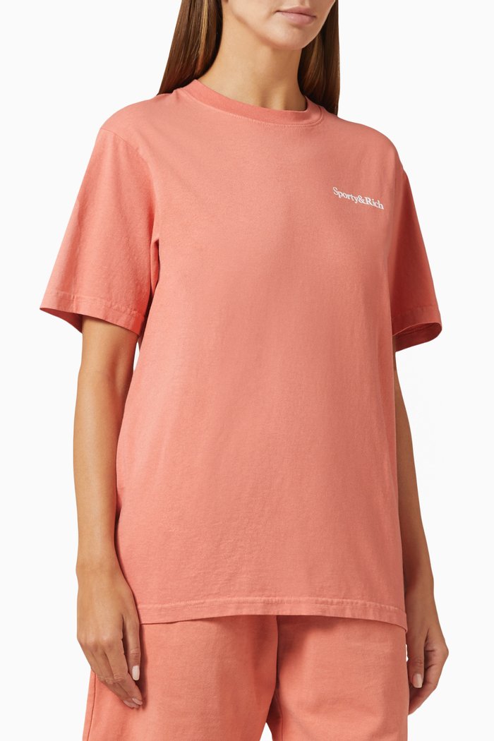 

New Health T-shirt in Cotton, Pink