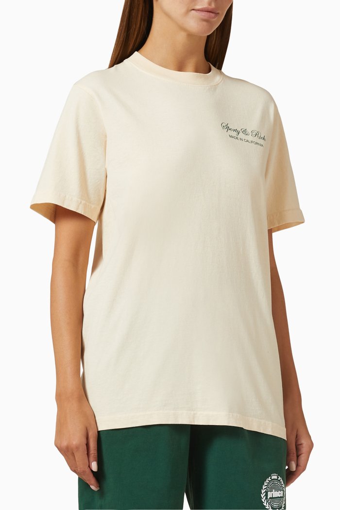 

Script T-shirt in Cotton Jersey, Neutral
