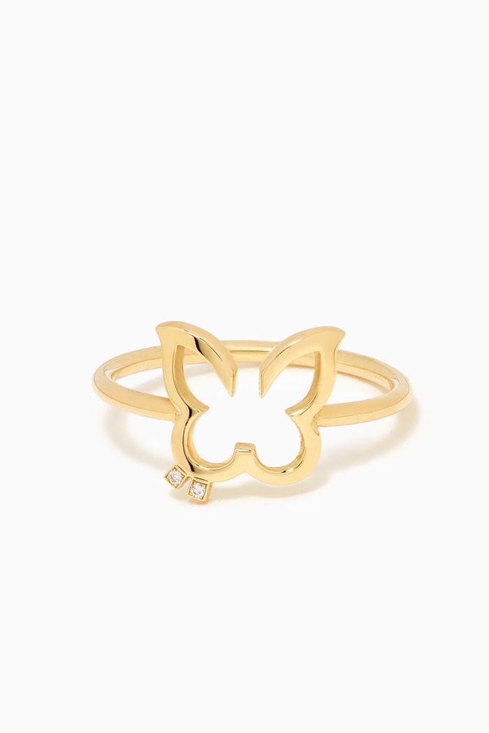 

Hurriyah Diamond Ring in 18kt Yellow Gold