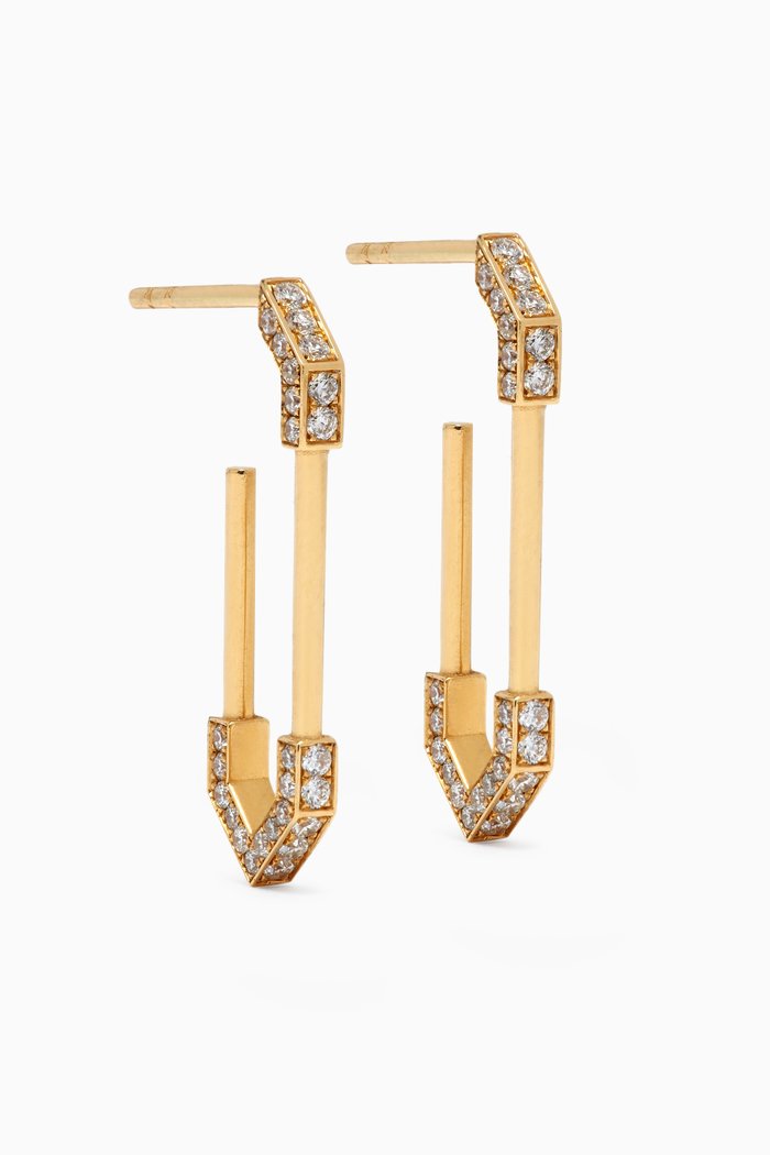 

Ear Whisper Pin Diamond Earrings in 18kt Yellow Gold