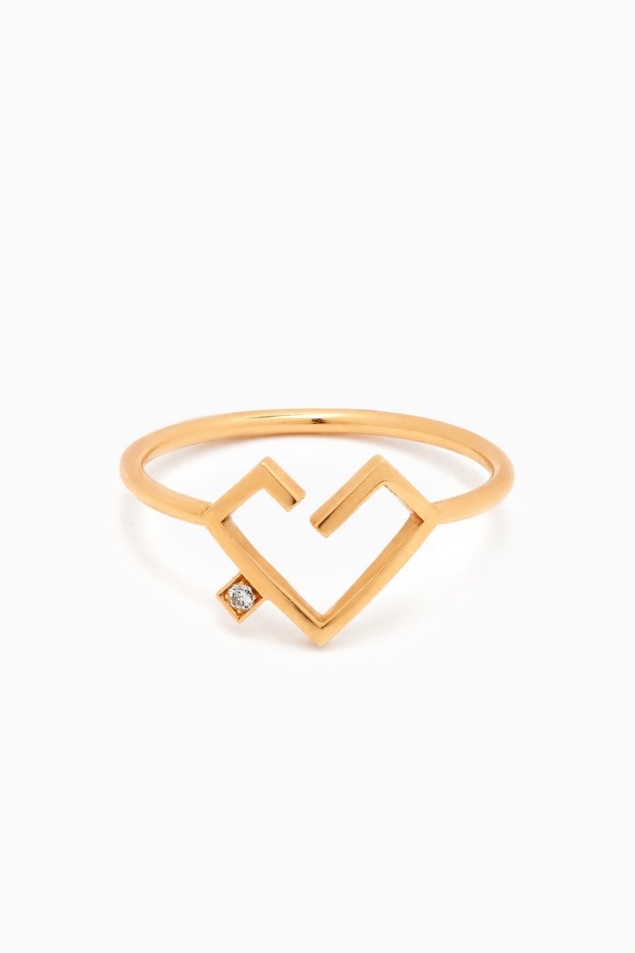 

Hubb Diamond Ring in 18kt Gold, White