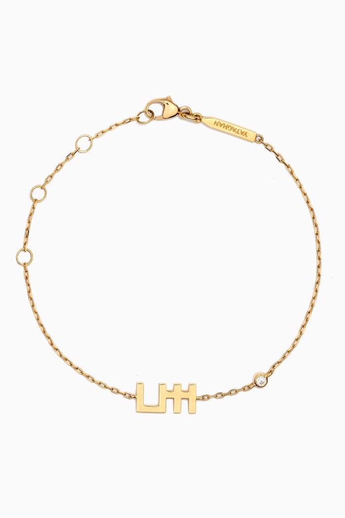 

Harfi Seen Single Diamond Bracelet in 18kt Yellow Gold