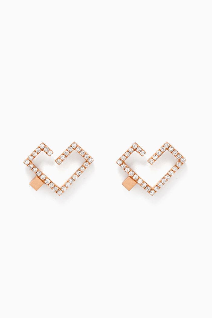 

Hubb Diamond Earrings in 18kt Rose Gold
