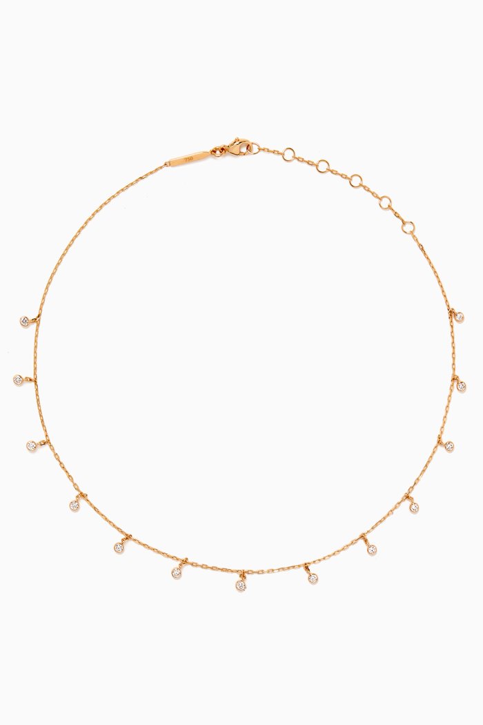 

Sparkle Round Diamond Choker in 18kt Yellow Gold, White