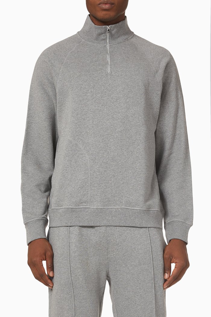 

Henrique Sweater in Organic Cotton, Grey
