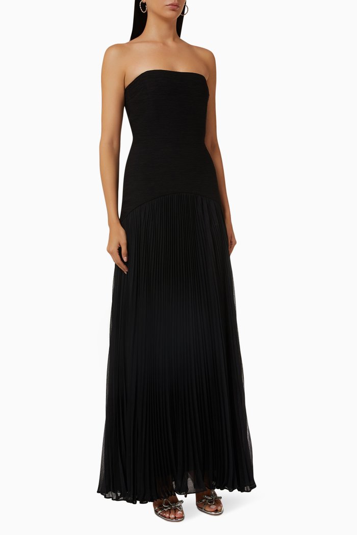 

Sunniva Dress in Textured Viscose, Black