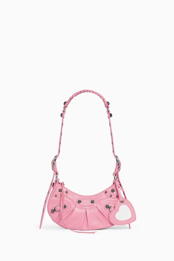 

Le Cagole XS Shoulder Bag in Arena Lambskin, Pink