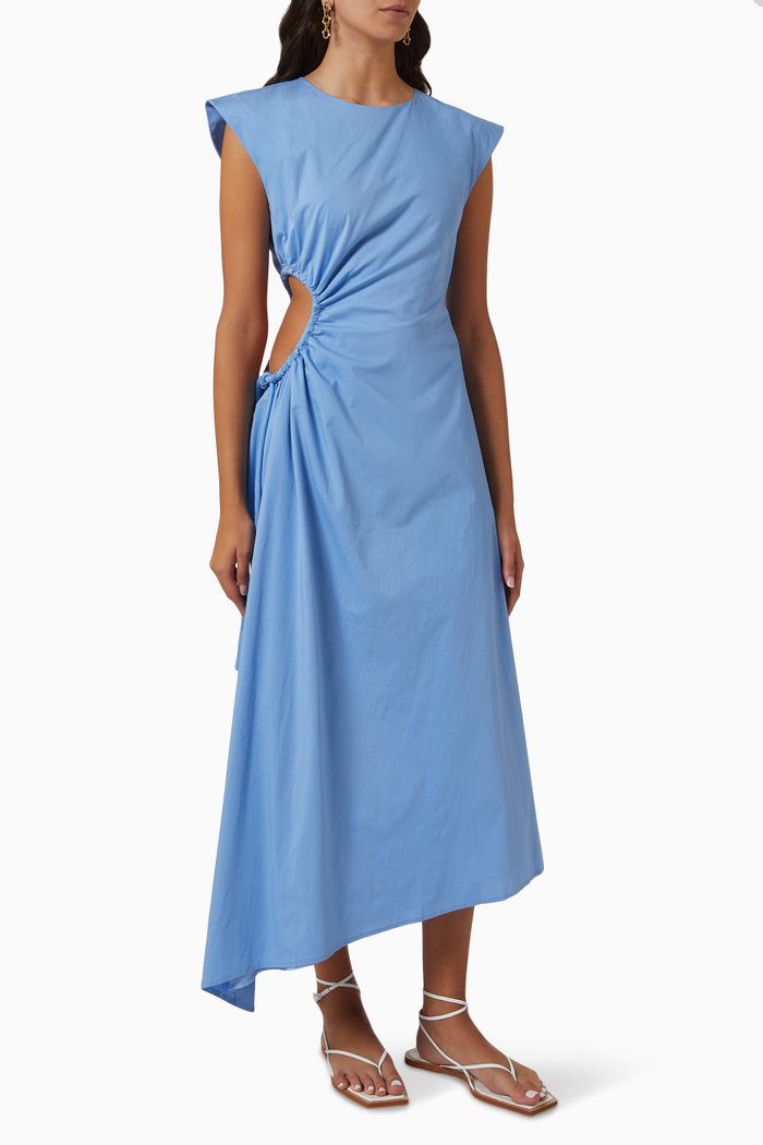

Ayala Dress in Organic Cotton, Blue