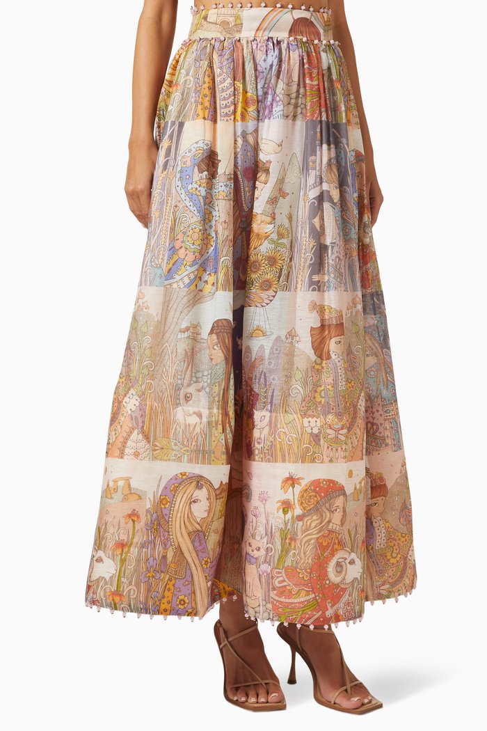 

Kaleidoscope Zodiac Midi Skirt, Multicolour