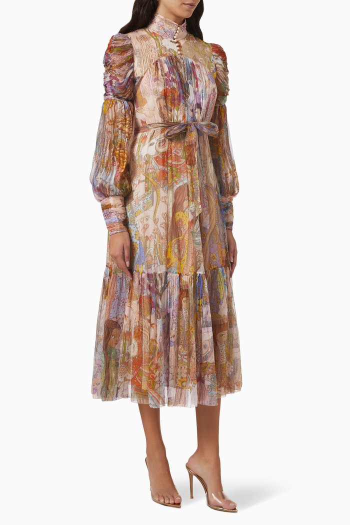 

Kaleidoscope Gown in Lurex Silk, Multicolour