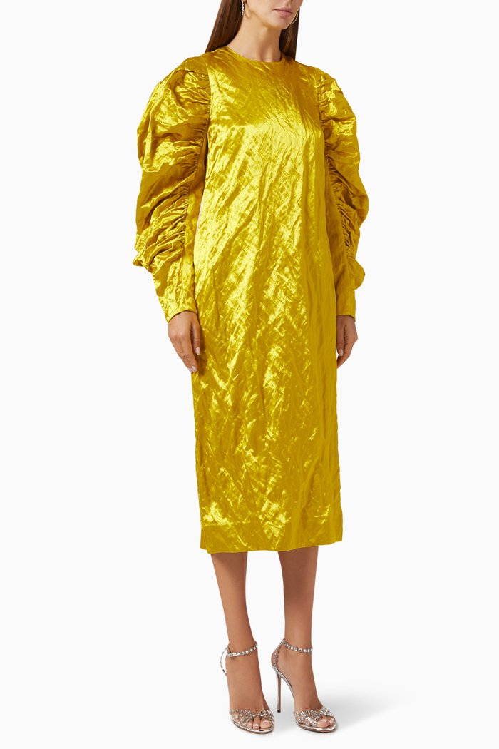 

Antonia Dress in Duchess Satin, Yellow